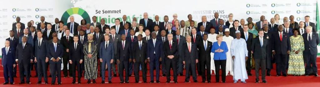 The 83 Heads of State and Government who participated in the 5th African Union - European Union Summit in Abidjan, Côte d'Ivoire, November 30, 2017 (Photo courtesy African Union) Posted for media use 