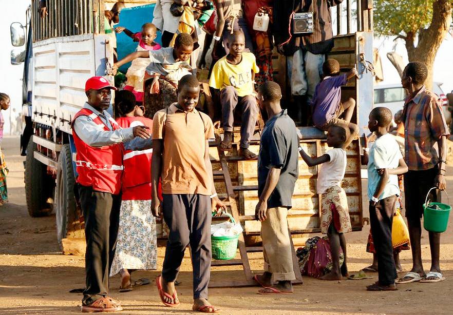 Refugees arrive from South Sudan at Uganda's Bidibidi settlement camp. September 7, 2016 (Photo by International Federation of Red Cross and Red Crescent) Creative Commons license via Flickr