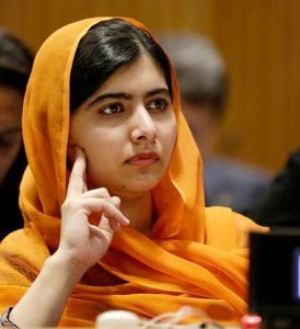 Malala Yousafzai during the 72nd United Nations General Assembly in New York on the day that the European Union and the United Nations launched a Spotlight Initiative to eliminate all forms of violence against women and girls. September 20, 2017 (Photo by Ryan Brown / UN Women) Creative Commons license via Flickr 