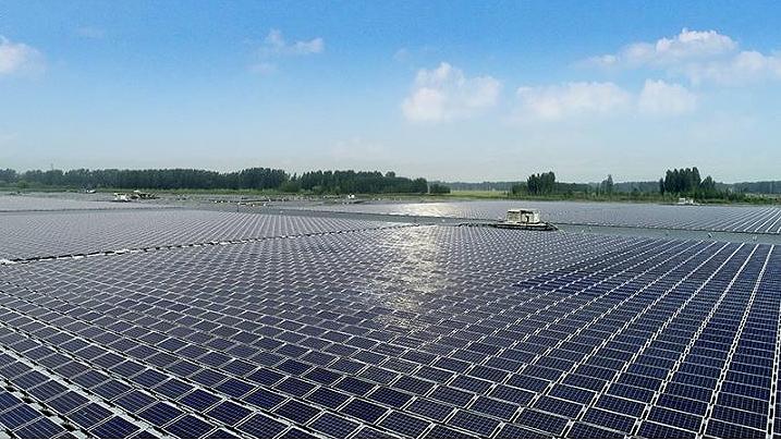 100 MW Floating PV Power Plant Project in Huancheng Town, Weishan County, Jining City, Shandong Province (Photo courtesy Sungrow Power) Posted for media use