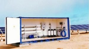 Namibia's first solar-powered water desalination system, 2019 (Photo courtesy Solar Water Solutions) Posted for media use via Facebook