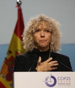 Jennifer Morgan, executive director, Greenpeace International, addresses the delegates at COP25, Madrid, Spain, December  2019 (Photo courtesy Earth Negotiations Bulletin)